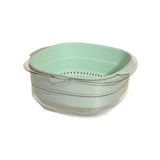 Maxbell Multi Use Kitchen Fruit Drain Basket Vegetables Washing Bowl Kitchen Gadget light green