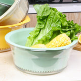 Maxbell Multi Use Kitchen Fruit Drain Basket Vegetables Washing Bowl Kitchen Gadget light green