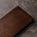 Maxbell Traditional Bamboo Wood Tea Serving Tray for Travel  Walnut L