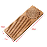 Maxbell Traditional Bamboo Wood Tea Serving Tray for Travel  Wood S
