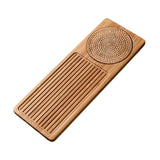 Maxbell Traditional Bamboo Wood Tea Serving Tray for Travel  Wood S