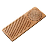 Maxbell Traditional Bamboo Wood Tea Serving Tray for Travel  Wood S