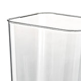 Maxbell Multifunctional Waste Container Visible Decor Square 12L for Dorm Office Car Clear