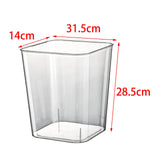 Maxbell Multifunctional Waste Container Visible Decor Square 12L for Dorm Office Car Clear