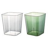 Maxbell Multifunctional Waste Container Visible Decor Square 12L for Dorm Office Car Clear