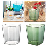 Maxbell Multifunctional Waste Container Visible Decor Square 12L for Dorm Office Car Clear