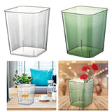 Maxbell Multifunctional Waste Container Visible Decor Square 12L for Dorm Office Car Clear