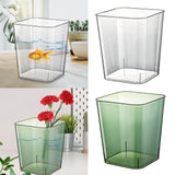 Maxbell Multifunctional Waste Container Visible Decor Square 12L for Dorm Office Car Clear