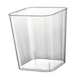 Maxbell Multifunctional Waste Container Visible Decor Square 12L for Dorm Office Car Clear