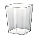 Maxbell Multifunctional Waste Container Visible Decor Square 12L for Dorm Office Car Clear