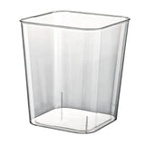 Maxbell Multifunctional Waste Container Visible Decor Square 12L for Dorm Office Car Clear