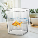 Maxbell Multifunctional Waste Container Visible Decor Square 12L for Dorm Office Car Clear