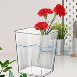 Maxbell Multifunctional Waste Container Visible Decor Square 12L for Dorm Office Car Clear