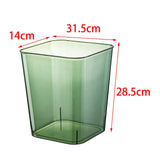 Maxbell Multifunctional Waste Container Visible Decor Square 12L for Dorm Office Car Green