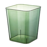 Maxbell Multifunctional Waste Container Visible Decor Square 12L for Dorm Office Car Green