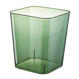 Maxbell Multifunctional Waste Container Visible Decor Square 12L for Dorm Office Car Green