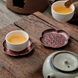 Maxbell Rustic Tea Coaster Traditional Place Mat Decoration Drinks Cup Tray Brass Hexagon Copper