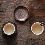 Maxbell Rustic Tea Coaster Traditional Place Mat Decoration Drinks Cup Tray Brass Hexagon Copper