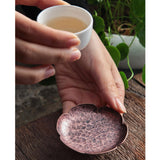 Maxbell Rustic Tea Coaster Traditional Place Mat Decoration Drinks Cup Tray Brass Hexagon Copper