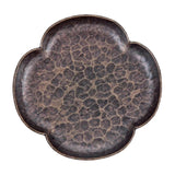 Maxbell Rustic Tea Coaster Traditional Place Mat Decoration Drinks Cup Tray Brass Four Sides Bronze