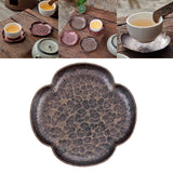 Maxbell Rustic Tea Coaster Traditional Place Mat Decoration Drinks Cup Tray Brass Four Sides Bronze