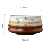 Maxbell Tea Whisk Holder Handmade Matcha Whisk Holder for Beginners Professional Brown and White