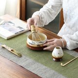 Maxbell Tea Whisk Holder Handmade Matcha Whisk Holder for Beginners Professional Brown and White