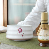 Maxbell Tea Whisk Holder Handmade Matcha Whisk Holder for Beginners Professional White and Pink