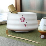 Maxbell Tea Whisk Holder Handmade Matcha Whisk Holder for Beginners Professional White and Pink