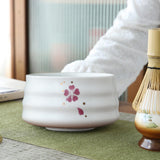 Maxbell Tea Whisk Holder Handmade Matcha Whisk Holder for Beginners Professional White and Pink