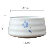 Maxbell Tea Whisk Holder Handmade Matcha Whisk Holder for Beginners Professional White and Blue