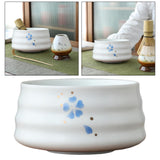 Maxbell Tea Whisk Holder Handmade Matcha Whisk Holder for Beginners Professional White and Blue