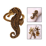 Maxbell Napkin Rings Adornment Sea Animal Delicate for Thanksgiving Favors Decor Hippocampus