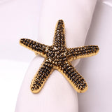 Maxbell Napkin Rings Adornment Sea Animal Delicate for Thanksgiving Favors Decor Sea Star