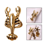 Maxbell Napkin Rings Adornment Sea Animal Delicate for Thanksgiving Favors Decor Lobster