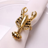 Maxbell Napkin Rings Adornment Sea Animal Delicate for Thanksgiving Favors Decor Lobster