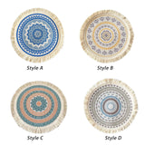 Maxbell Round Placemat 33cm Handmade Woven Tassel Boho Woven for Table Kitchen Decor Style A