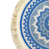 Maxbell Round Placemat 33cm Handmade Woven Tassel Boho Woven for Table Kitchen Decor Style A