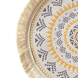 Maxbell Round Placemat 33cm Handmade Woven Tassel Boho Woven for Table Kitchen Decor Style B