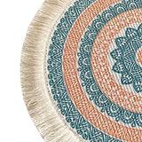 Maxbell Round Placemat 33cm Handmade Woven Tassel Boho Woven for Table Kitchen Decor Style C