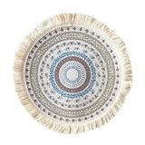 Maxbell Round Placemat 33cm Handmade Woven Tassel Boho Woven for Table Kitchen Decor Style D