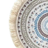 Maxbell Round Placemat 33cm Handmade Woven Tassel Boho Woven for Table Kitchen Decor Style D