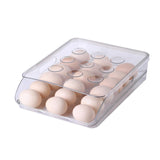 Maxbell egg Box Stackable Slide Design Automatic Rolling for Refrigerator 1 Layer