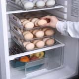 Maxbell egg Box Stackable Slide Design Automatic Rolling for Refrigerator 1 Layer