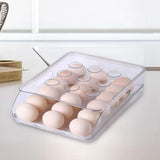 Maxbell egg Box Stackable Slide Design Automatic Rolling for Refrigerator 1 Layer