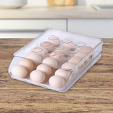 Maxbell egg Box Stackable Slide Design Automatic Rolling for Refrigerator 1 Layer