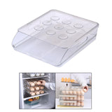 Maxbell egg Box Stackable Slide Design Automatic Rolling for Refrigerator 1 Layer