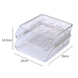 Maxbell egg Box Stackable Slide Design Automatic Rolling for Refrigerator 2Layer