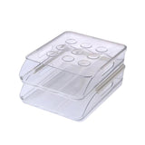 Maxbell egg Box Stackable Slide Design Automatic Rolling for Refrigerator 2Layer