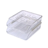 Maxbell egg Box Stackable Slide Design Automatic Rolling for Refrigerator 2Layer